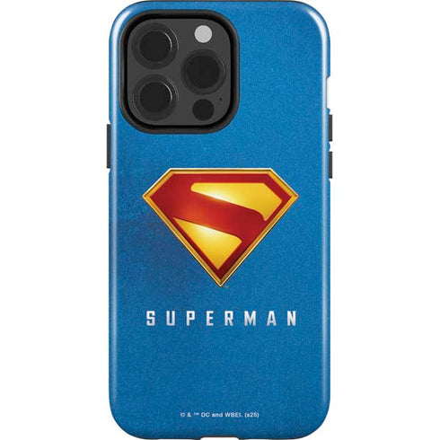 Superman 2025 Classic Superman Shield Emblem iPhone 15 Pro Impact Case